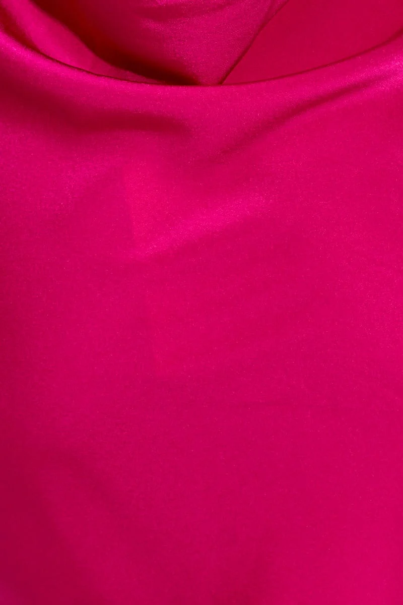 Purple Slip Dress Mini Sleeveless Cowl Satin