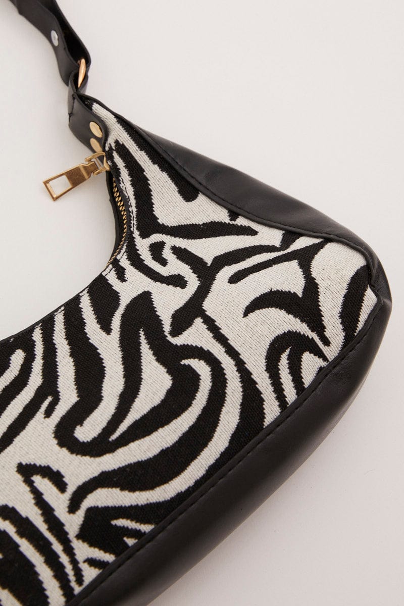 Print Shoulder Baguette Bag