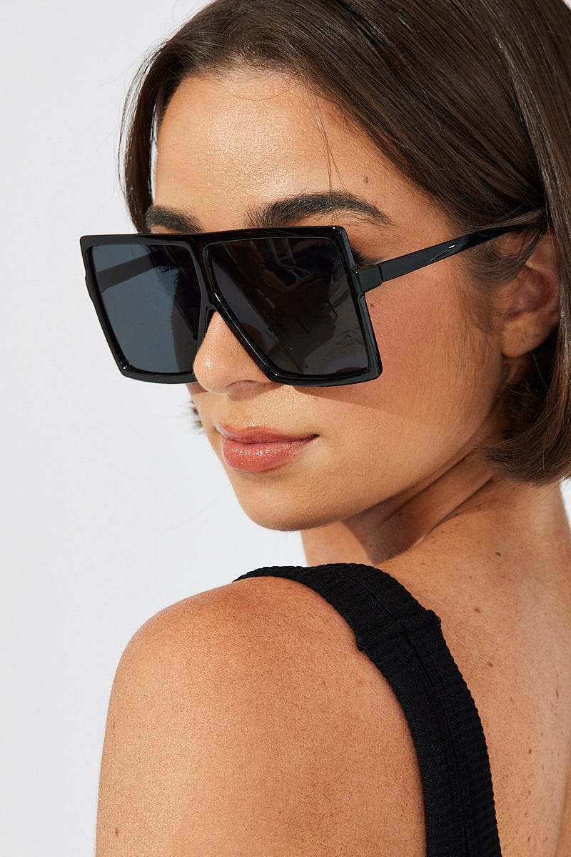Black Oversize Fashion Sunglasses