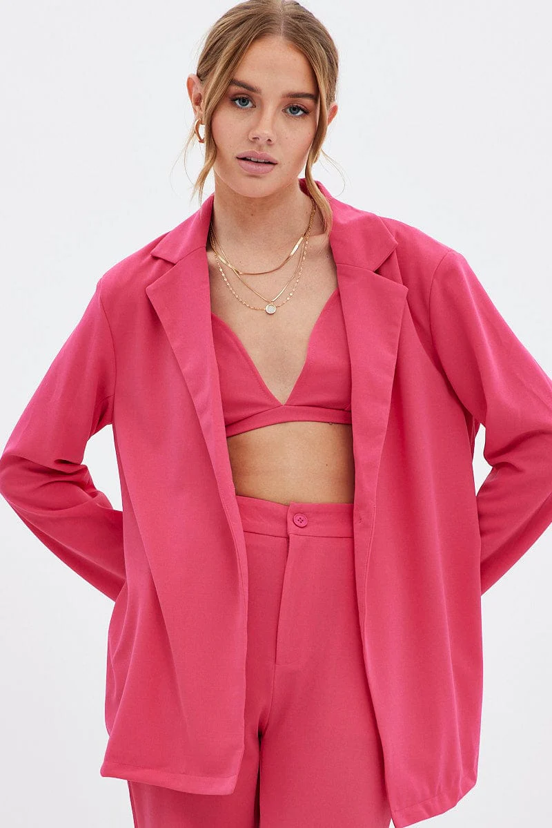 Pink Oversized Blazer