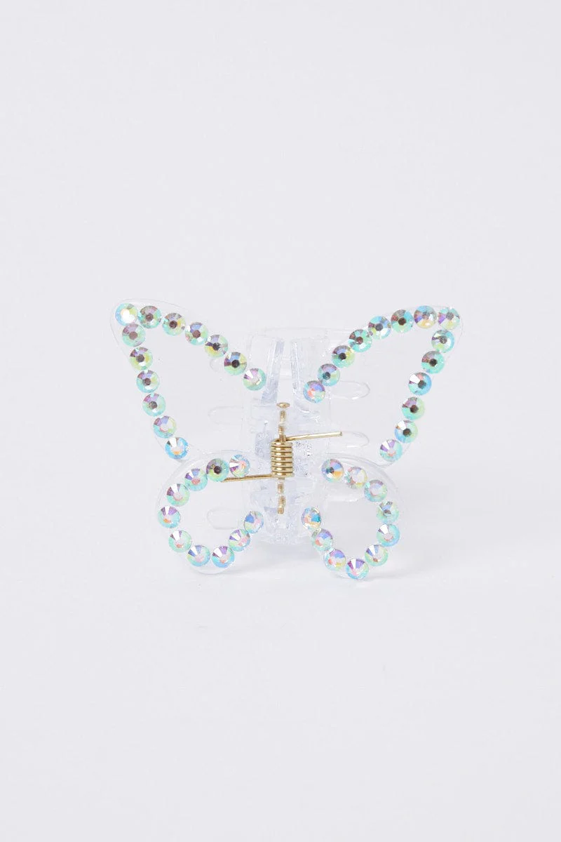 Metallic Butterfly Claw Clip