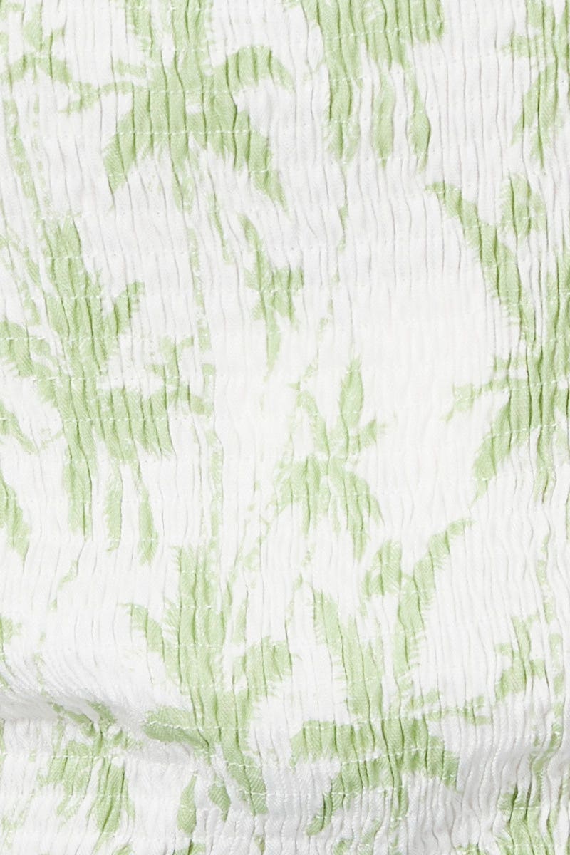 Print Crop Top Short Sleeve