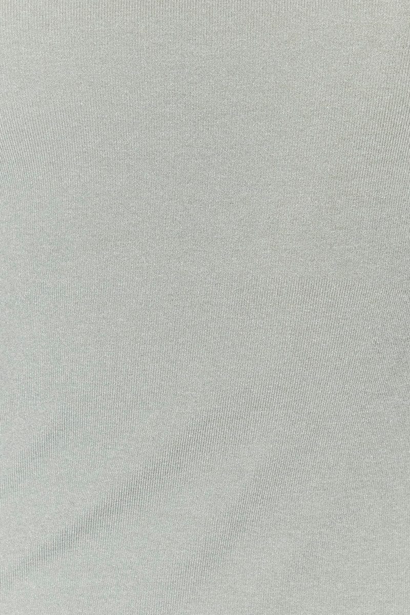 Green Ribbed Jersey Maxi Dress