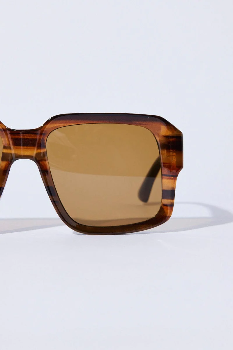 Brown Squared Sunglasses