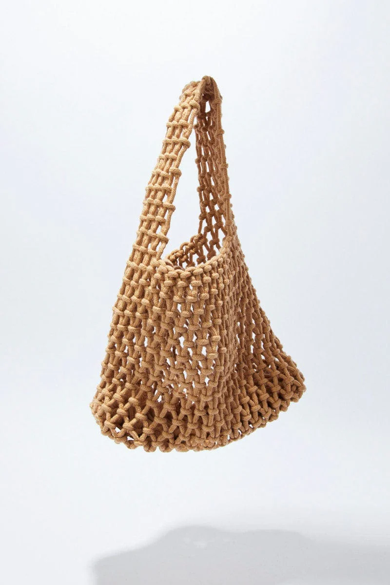 Beige Crochet Bag