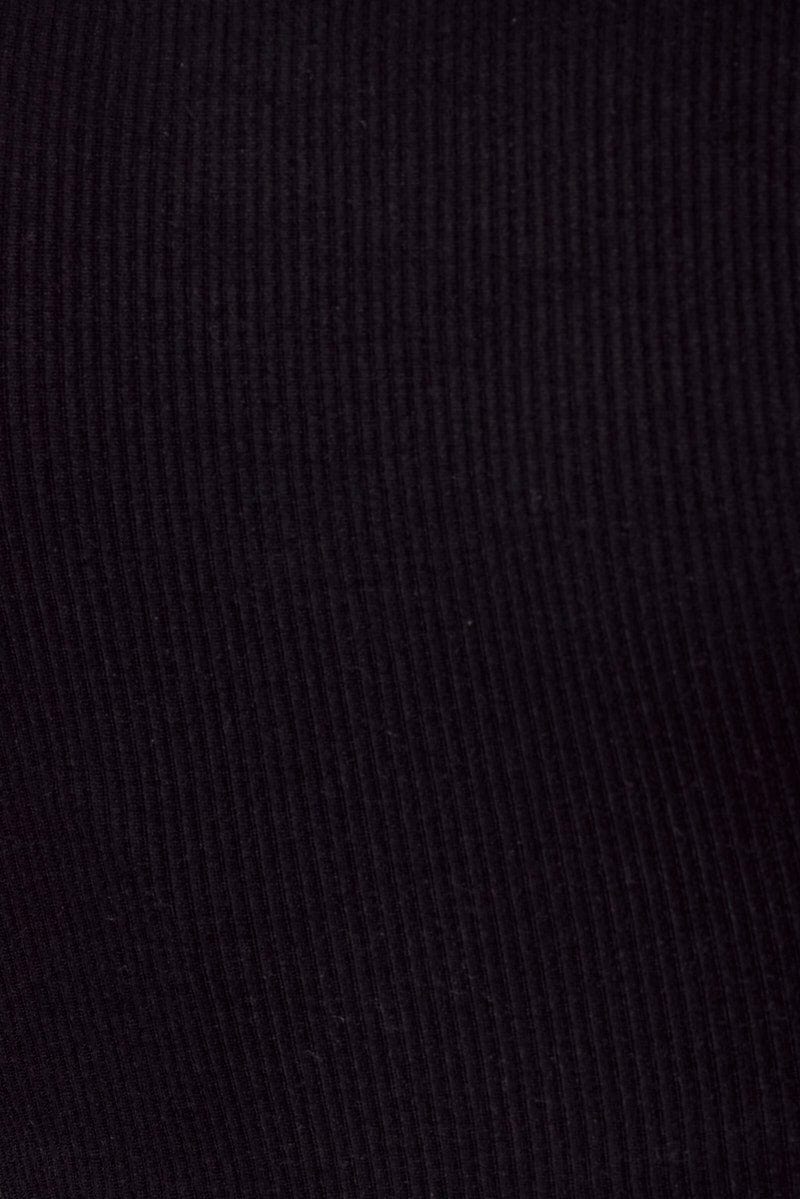 Black Tank Top Crew Neck Seamless