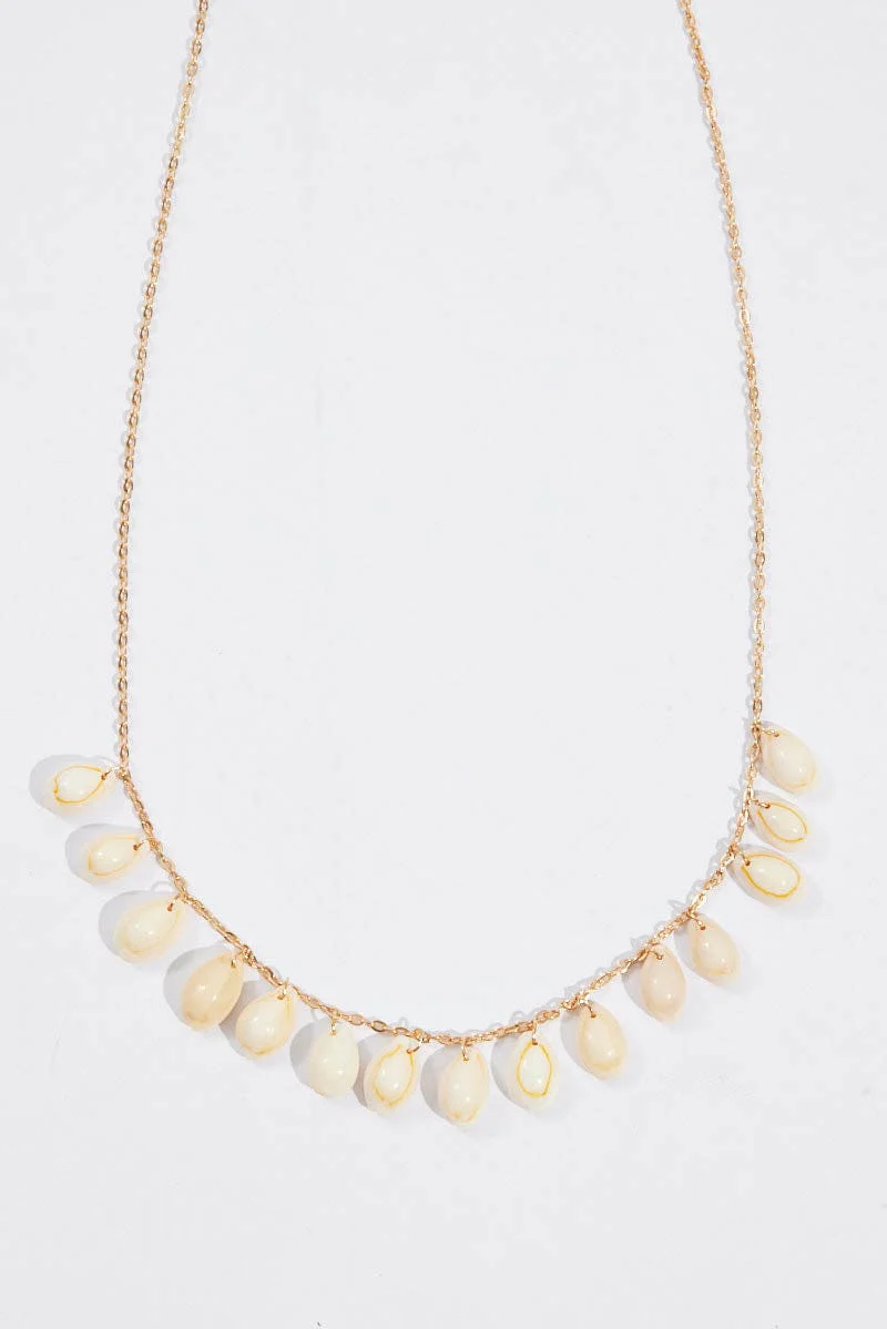 White Shell Pendent Belly Chain