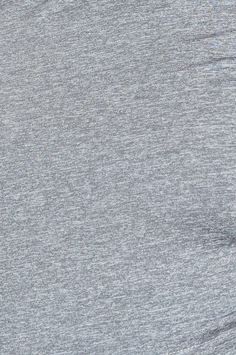 Grey Drawstring Activewear T Shirt