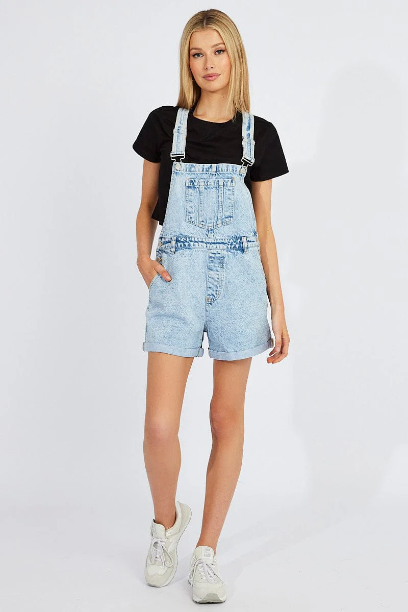 Denim Short Denim Overalls