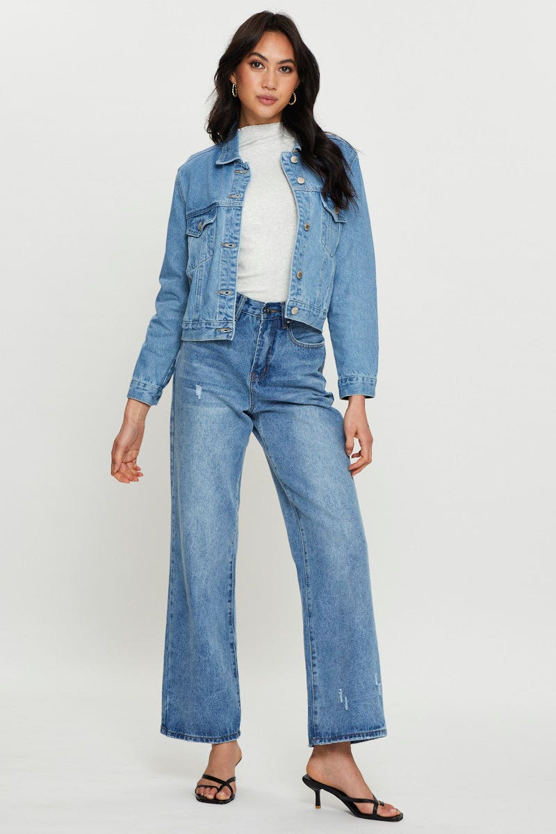 Blue Demin Jacket Long Sleeve