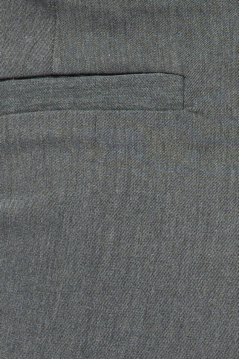 Grey Wide Leg Pants Low Rise