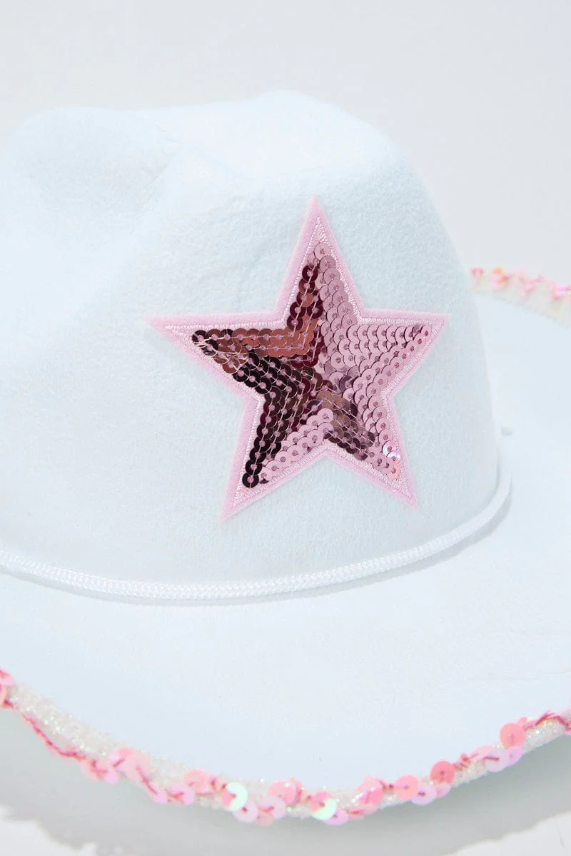 White Festival Cowboy Hat