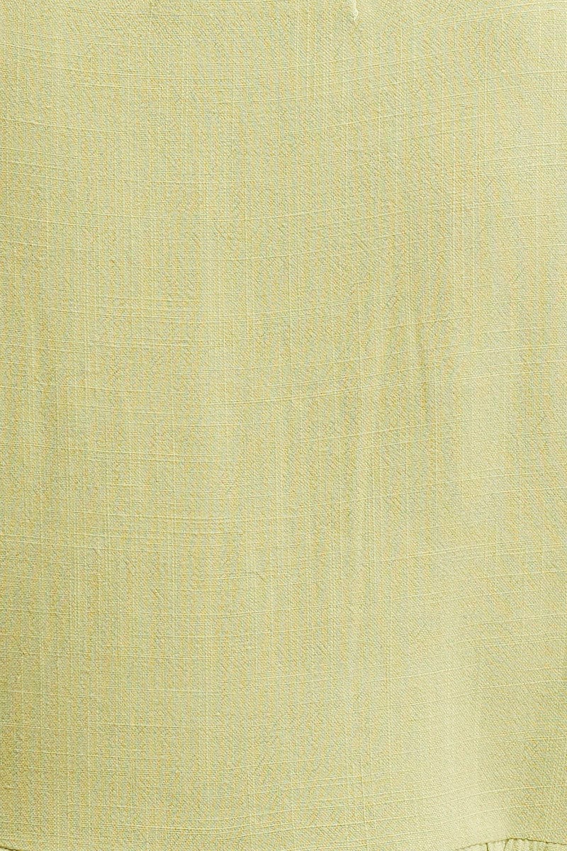 Green Smock Top Short Sleeve