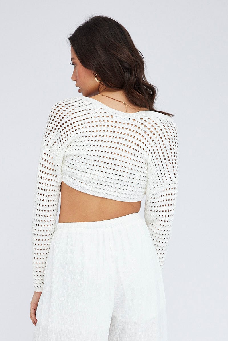 White Knit Shrug