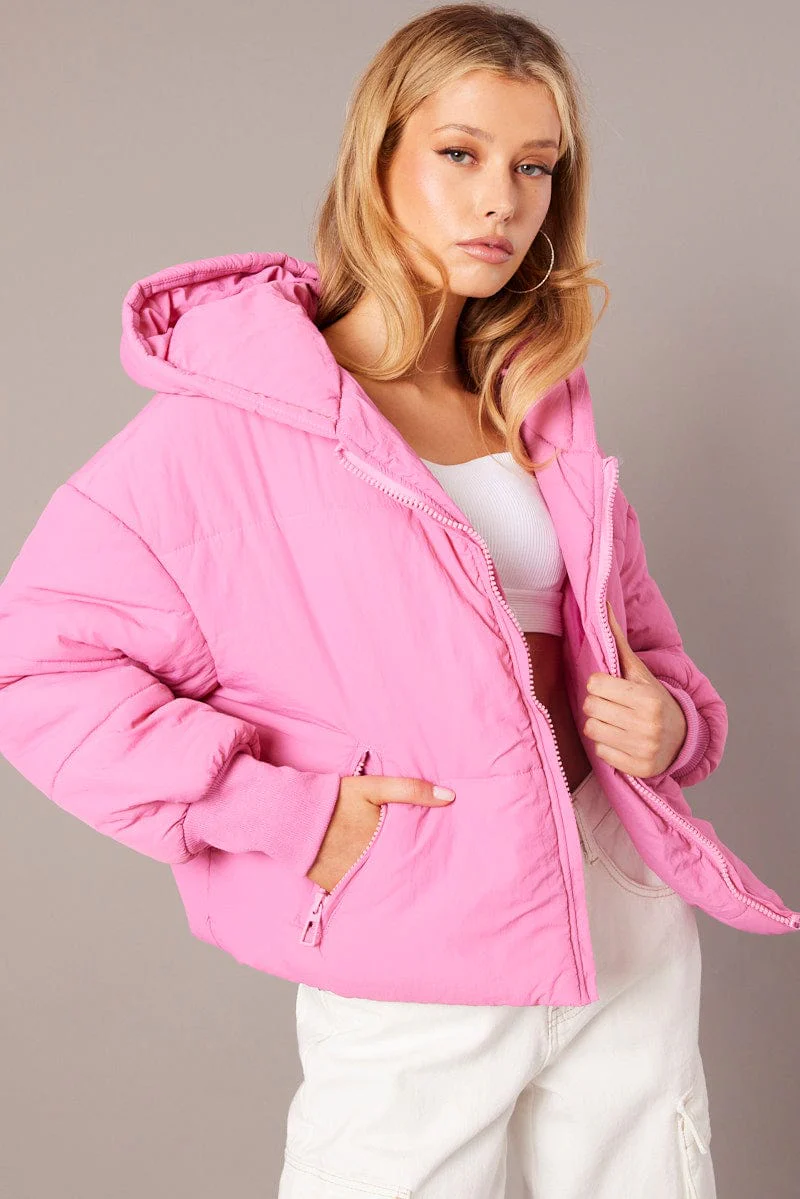 Pink Puffer with Long Sleeve