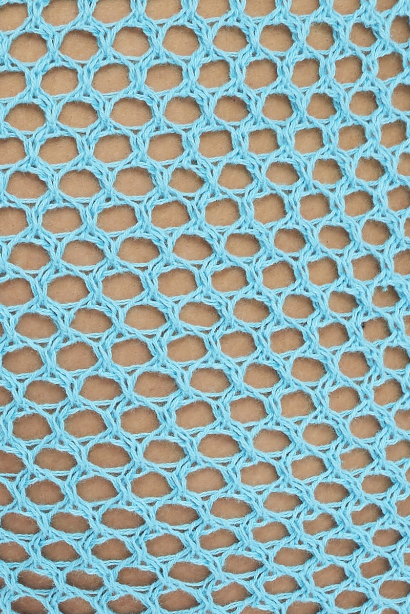 Blue Cover Up Crochet Dress