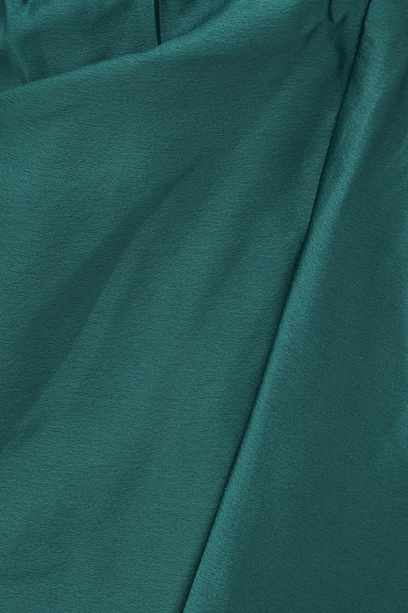 Blue Bolero 3/4 Sleeve Tie Front Crop Satin