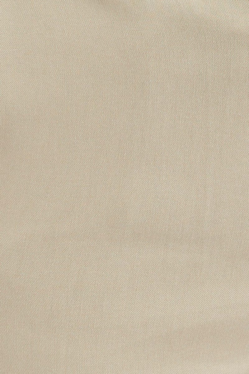 Beige Straight Fit Work Pants