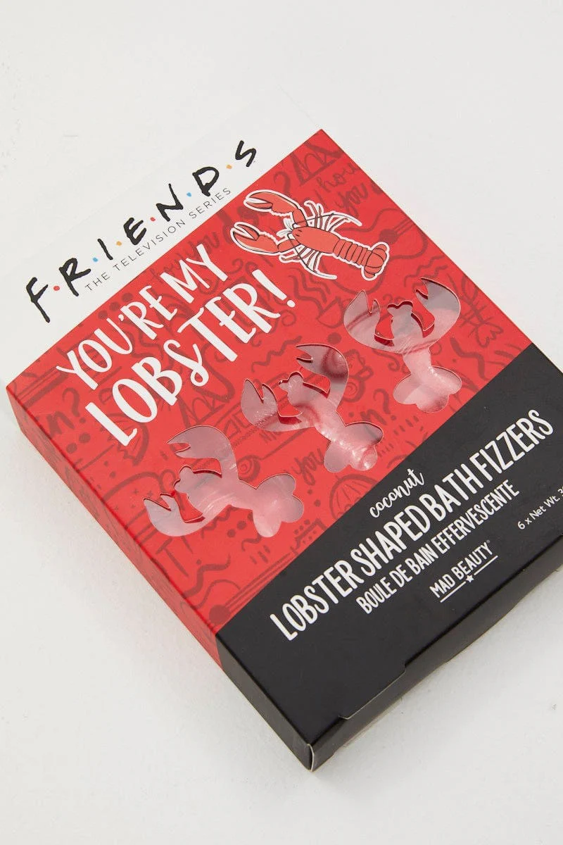 Pink 6 Piece Friends Lobster Bath Fizzers