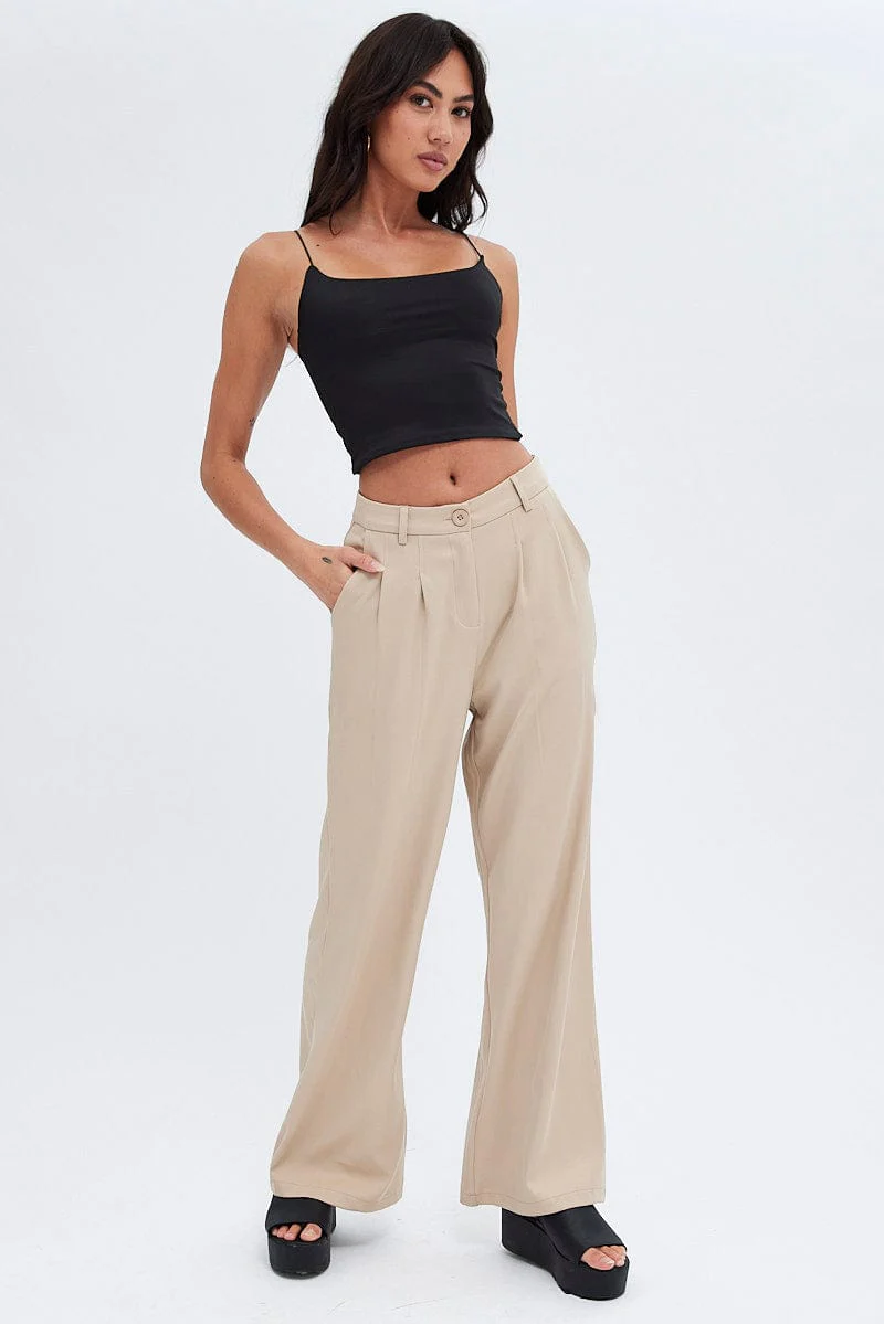 Black Crop Singlet Top
