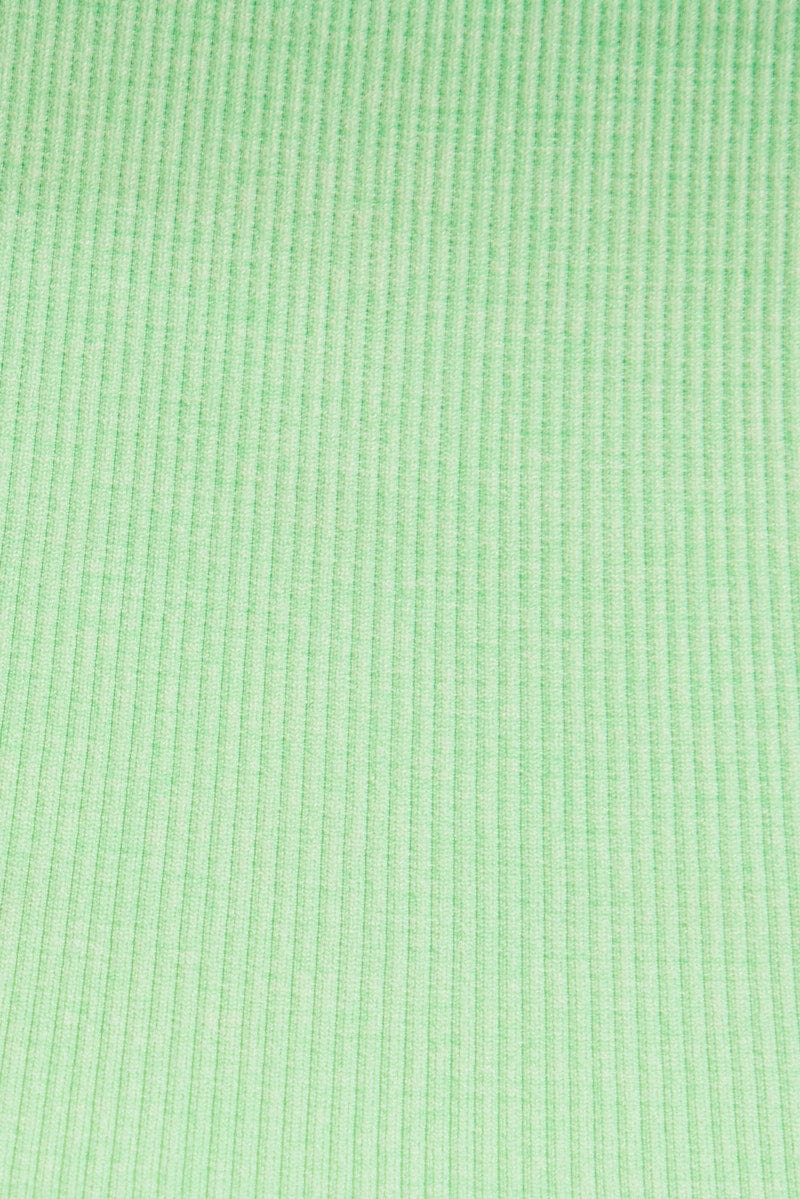 Green Seamless Activewear Singlet Basic Top