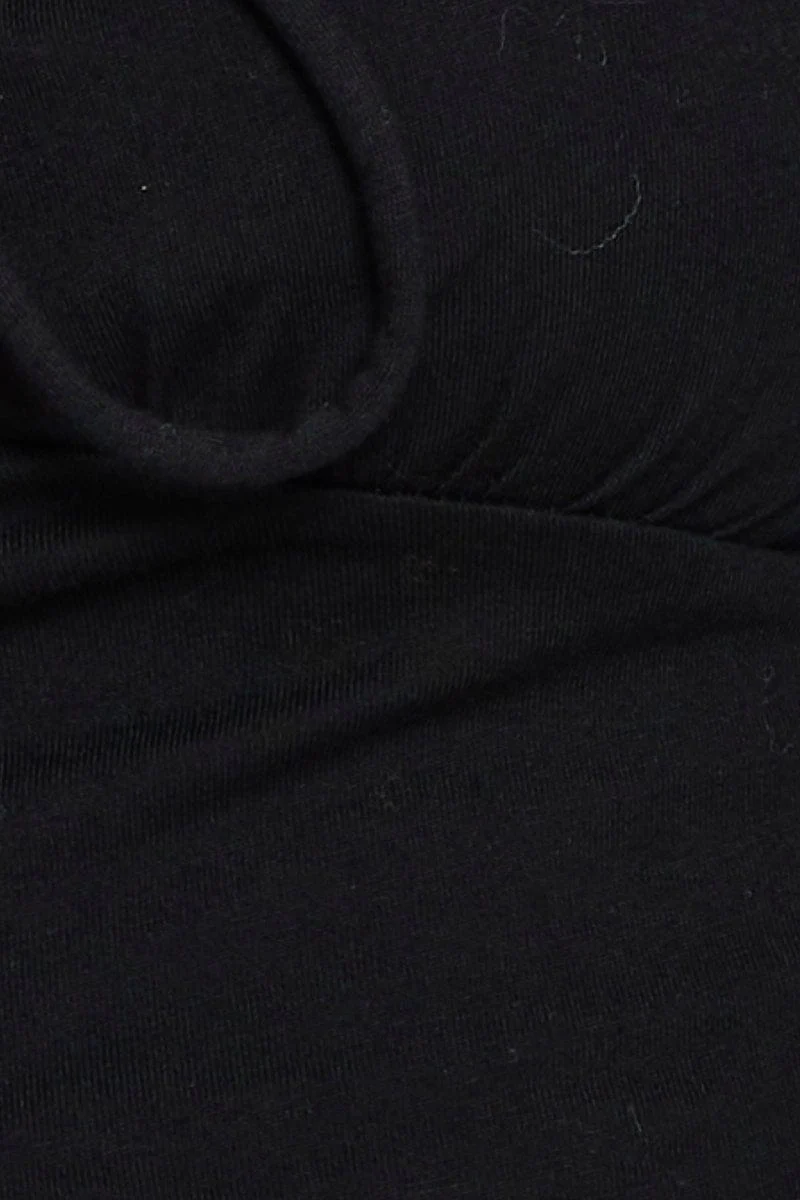 Black Crop Top Short Sleeve