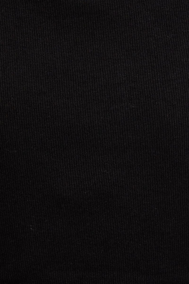 Black T Shirt Short Sleeve Scoop Neck