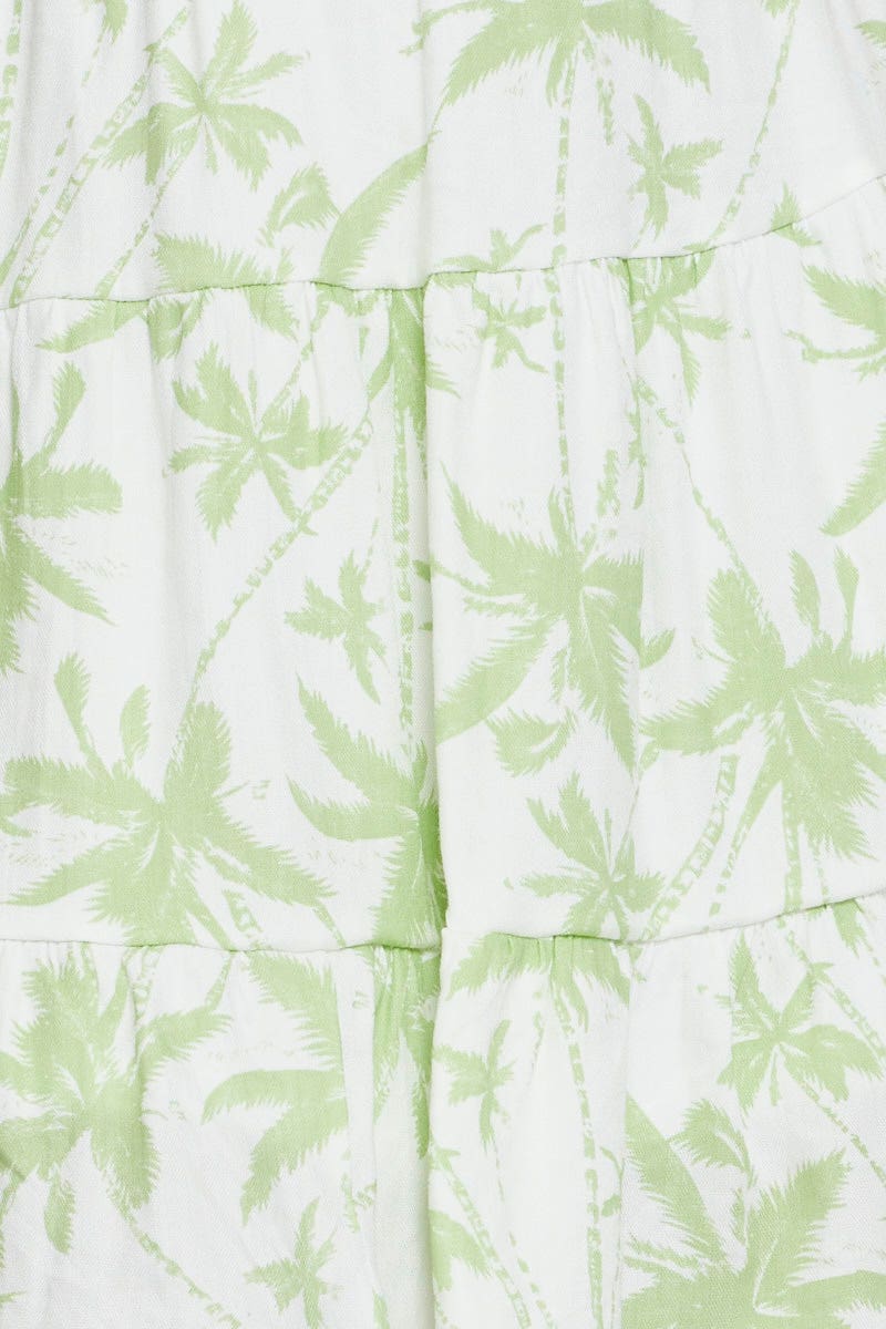 Print Flare Skirt Mini High Rise