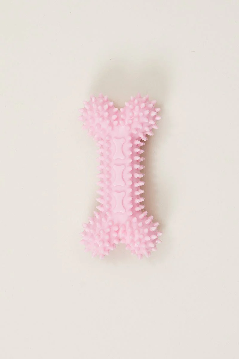 Pink Dog Bone Shaped Chew