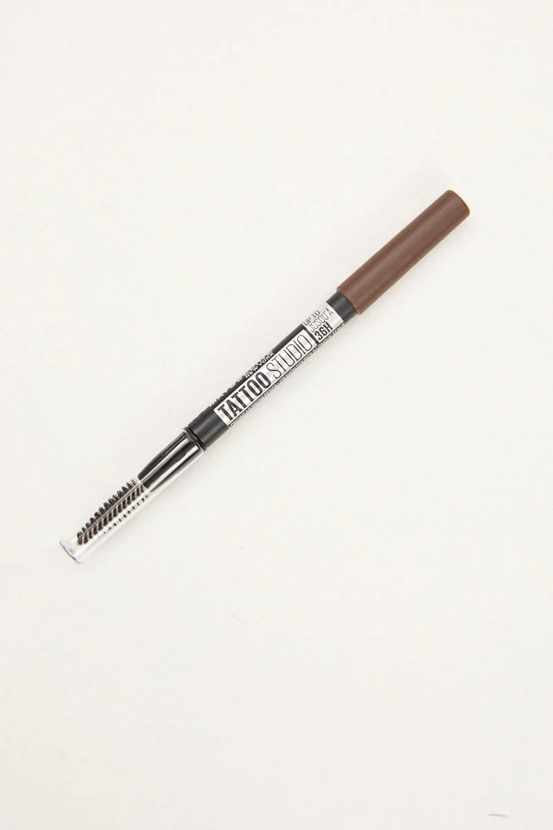 Brown Maybelline Tattoo Brow Pencil Deep Brown