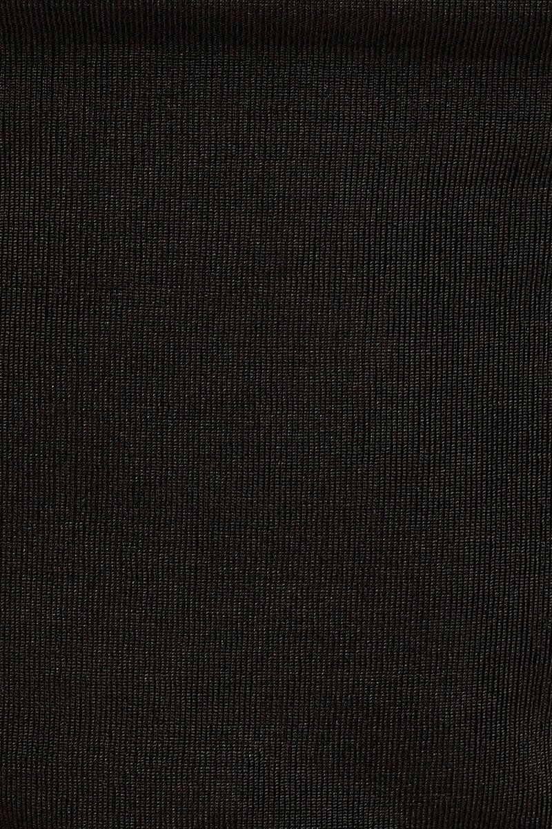 Black Cowl Neck Scarf Hem Cami Top