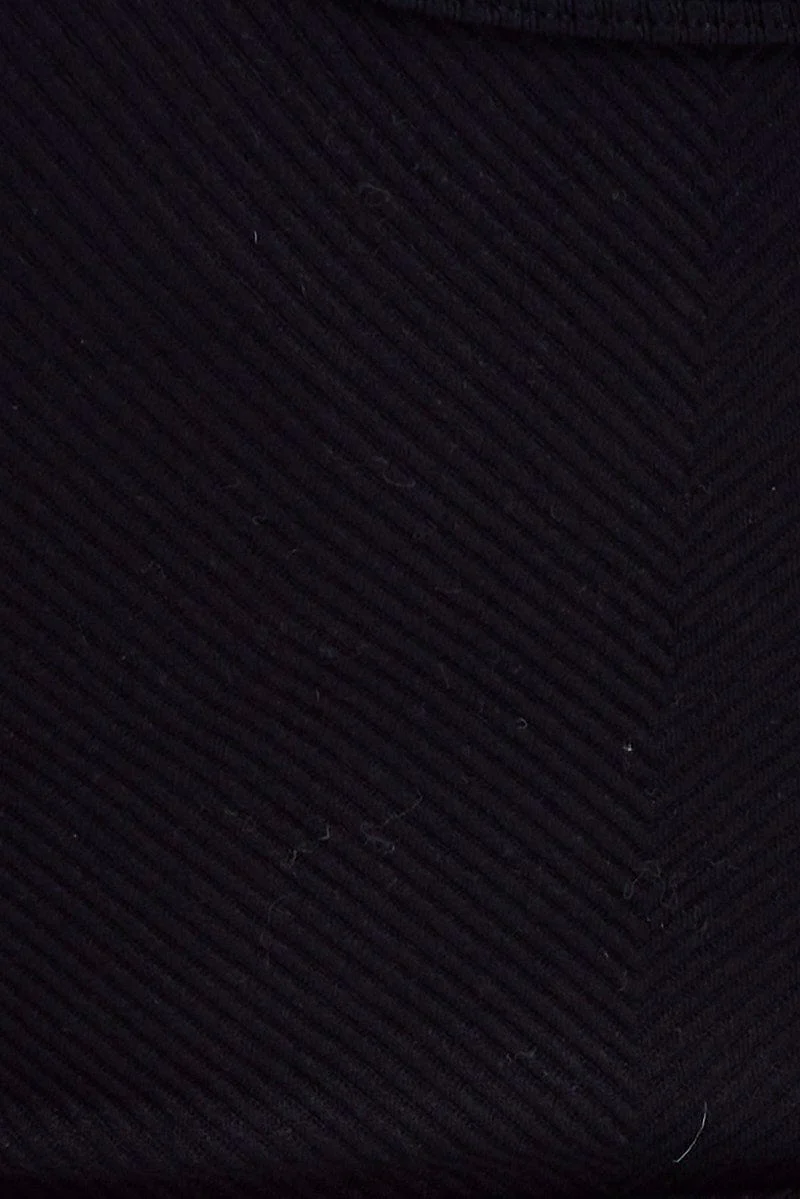 Black Bralette Seamless Rib