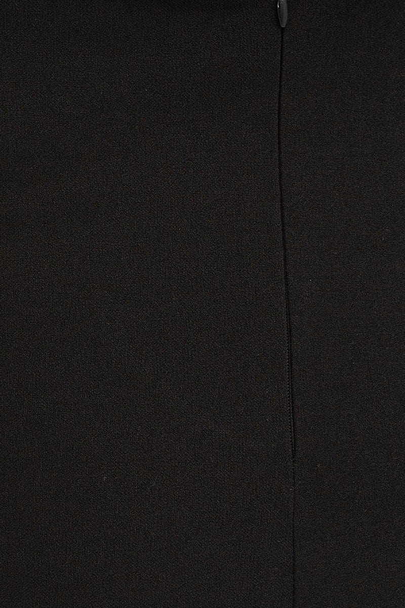 Black Mini Ponte Skirt