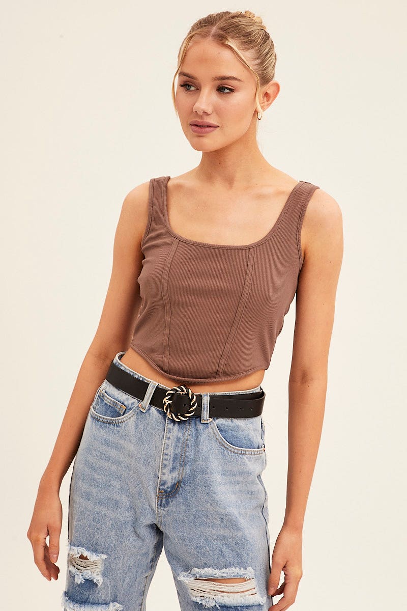 Black Circular Buckle Belt