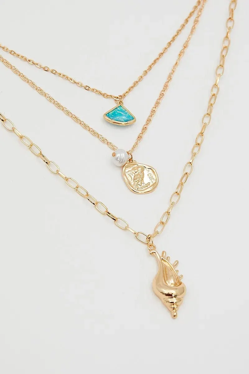 Blue Charm Layered Necklace