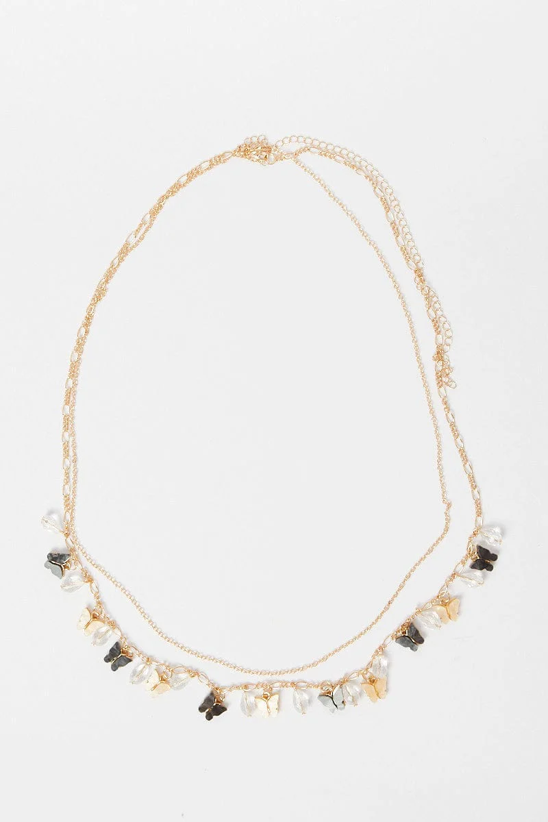 Gold Butterfly Charm Belly Chain