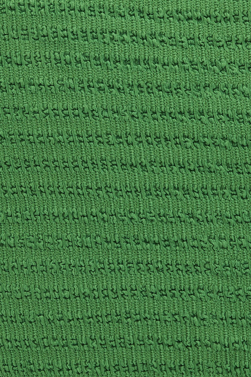 Green Textured Top Front Tie