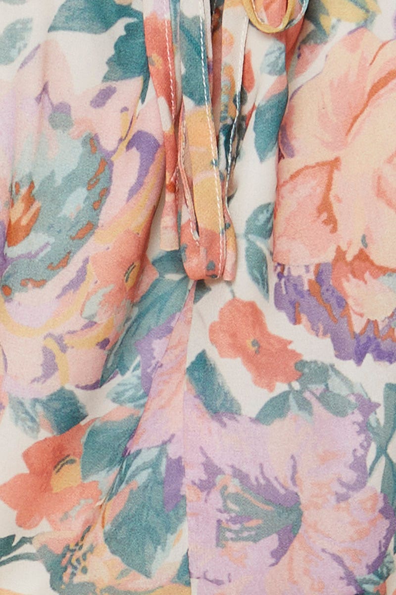 Print Halter Top Crop