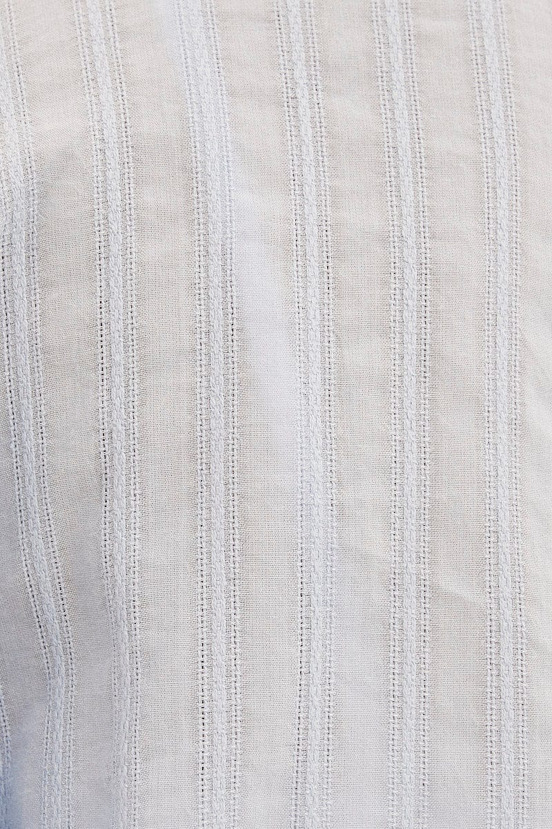 Blue Collared Shirt Long Sleeve Relaxed