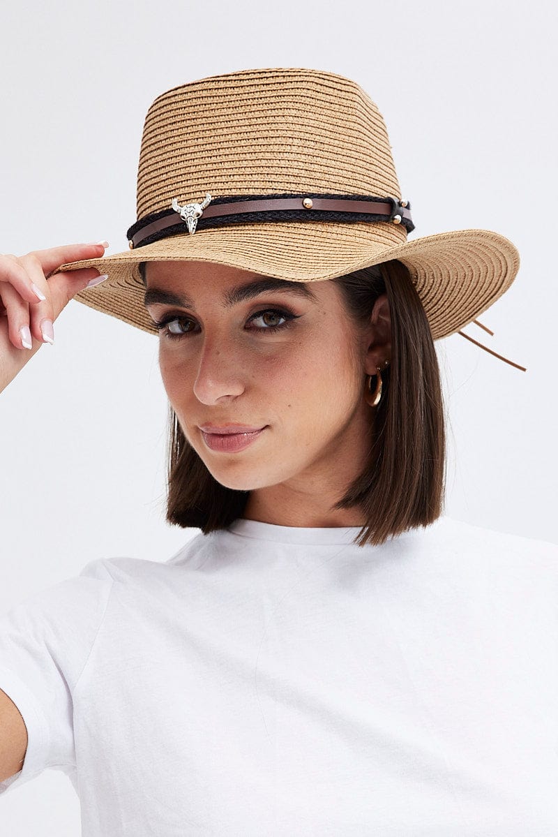 Beige Straw Hat