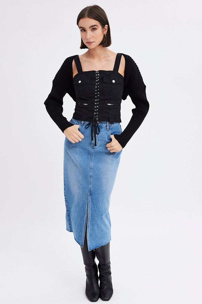 Black Knit Shrug