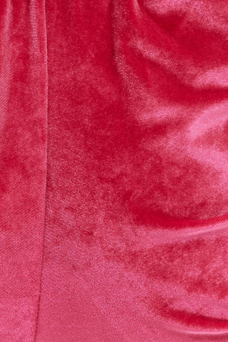 Pink Velvet Shorts