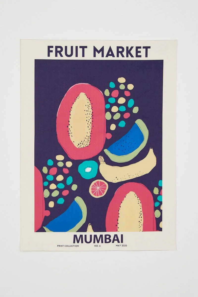 Print Fruit Market Mumbai Abstract Print A3