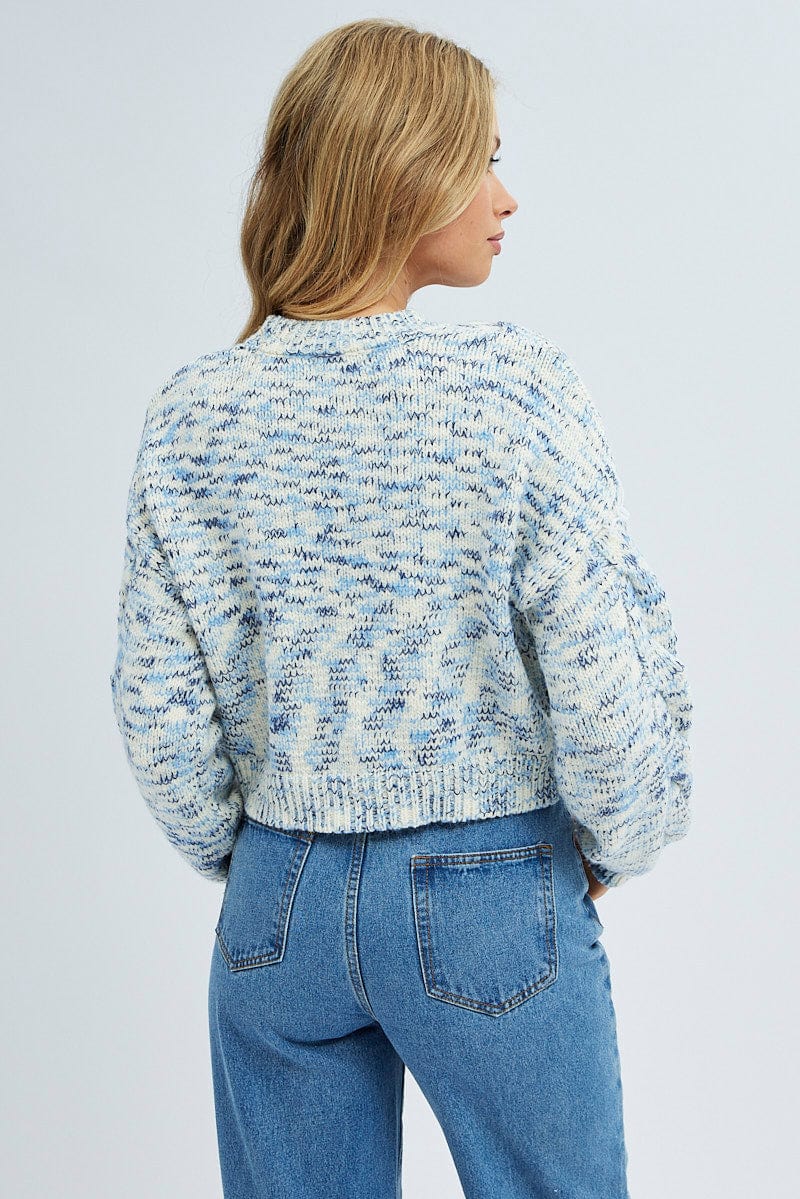 Multi Knit Cardigan Long Sleeve Cable