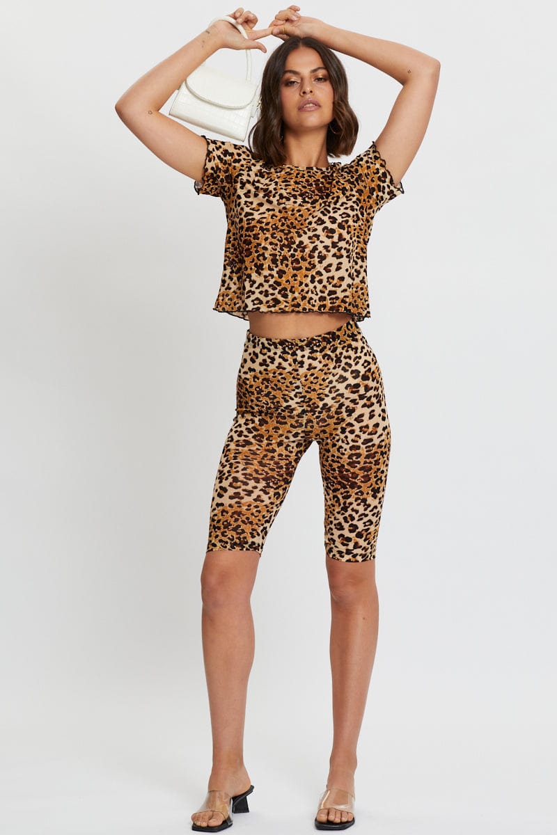 Print Mesh Bike Short