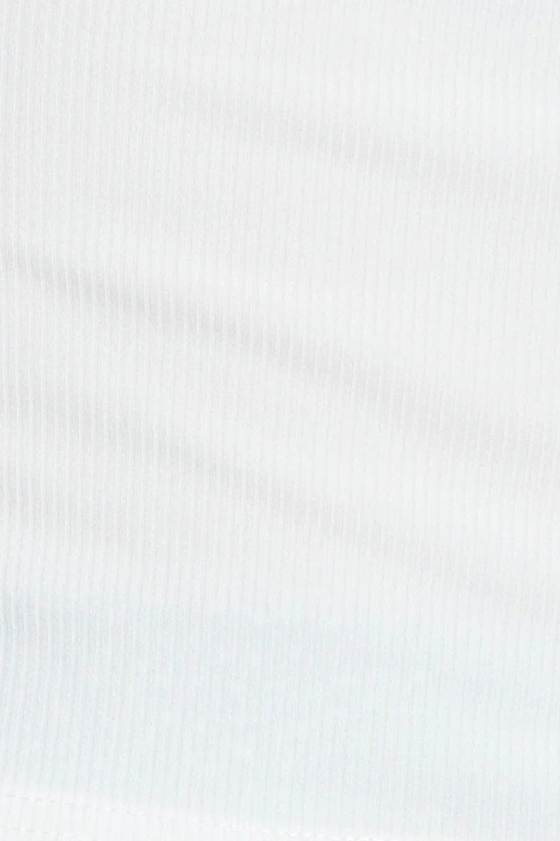 White Cut Out Crop Top Halter Neck