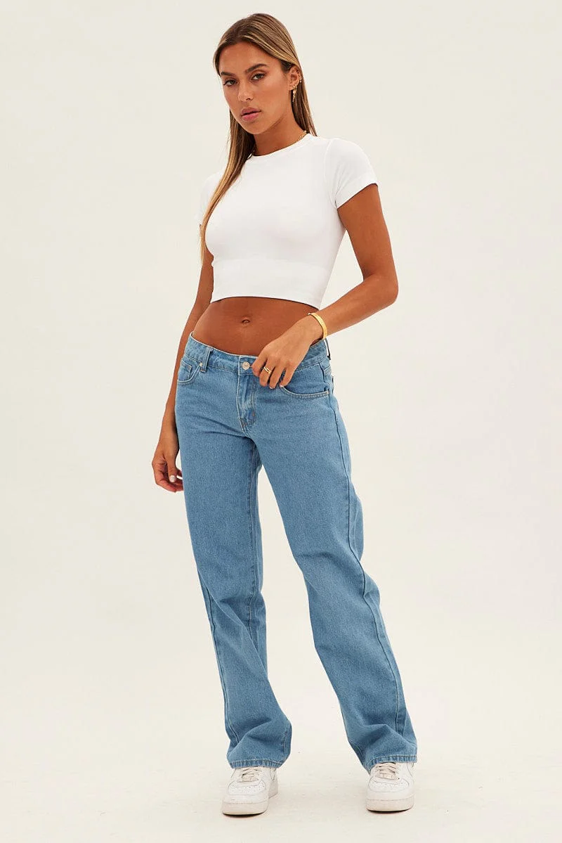White T Shirt Short Sleeve Crew Neck Seamless