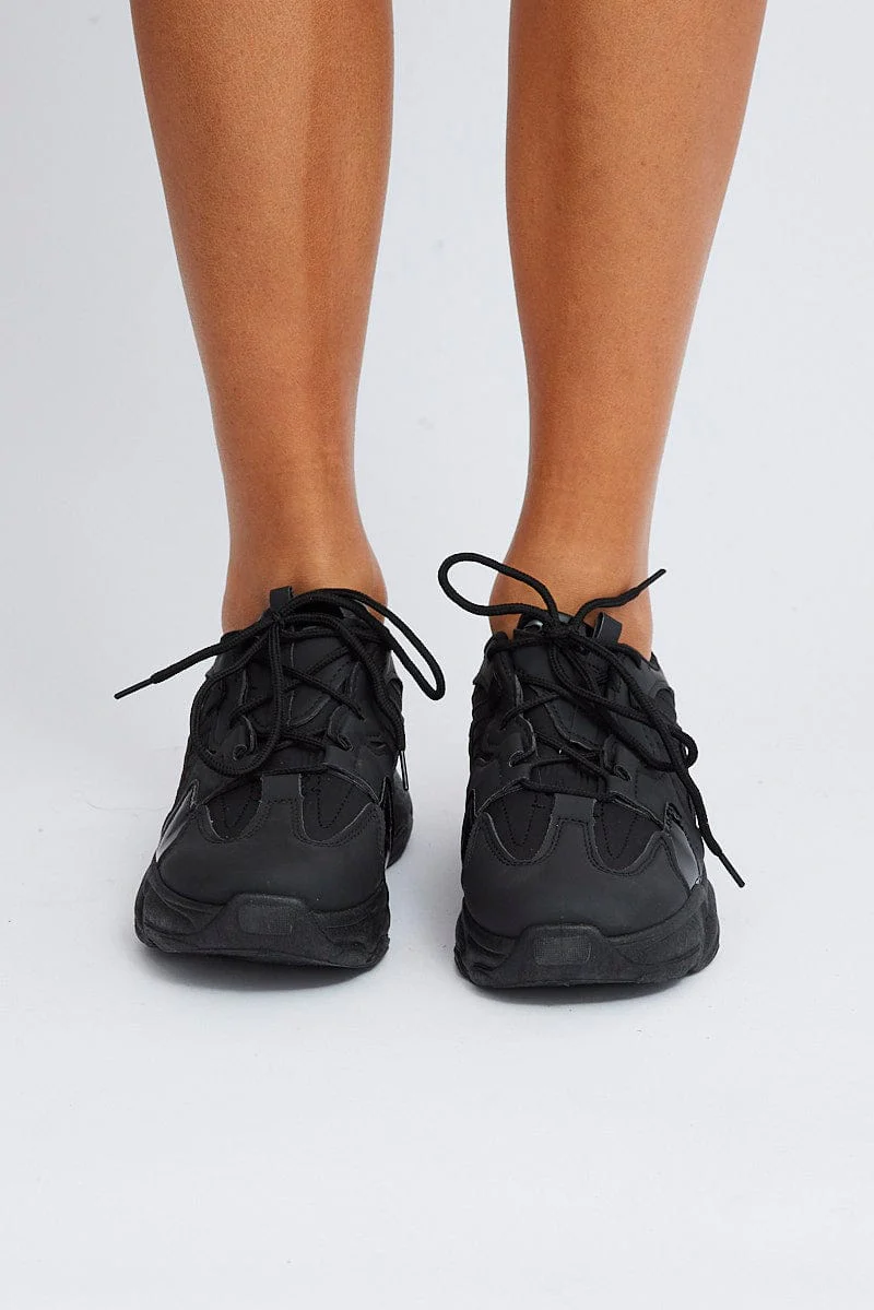 Black Chunky Sneakers