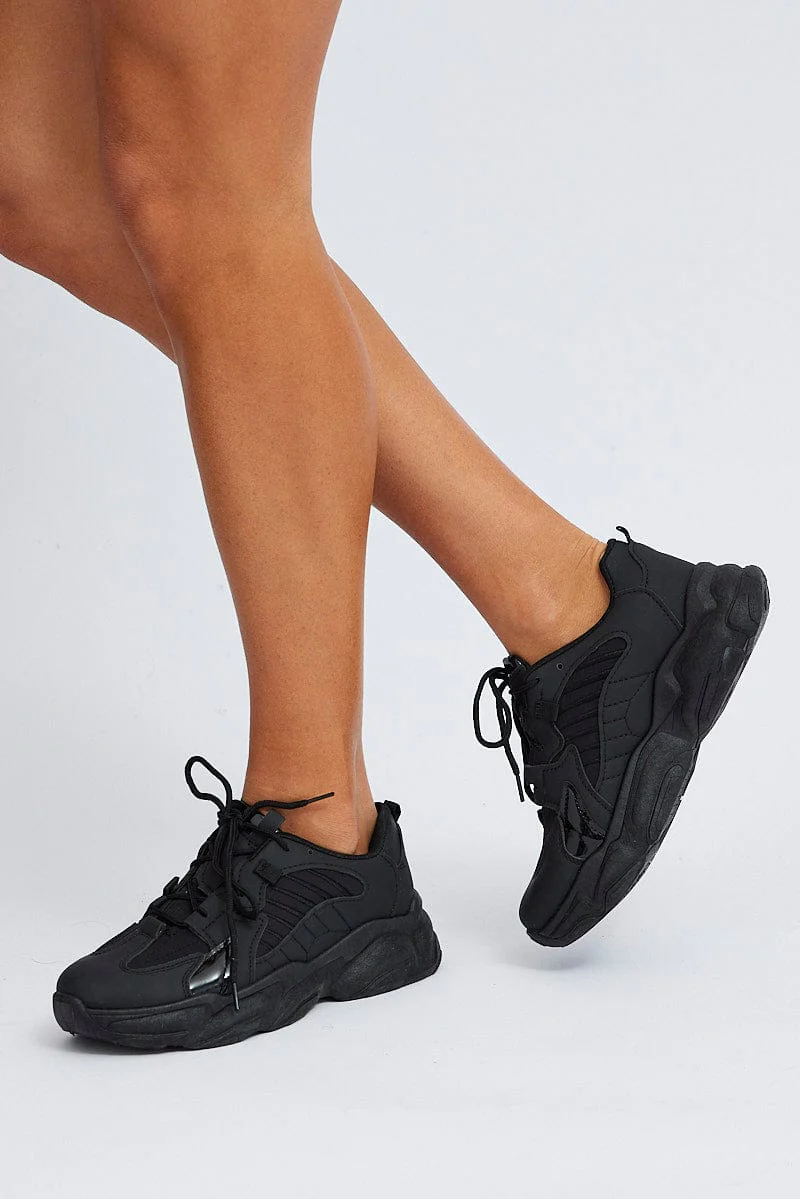 Black Chunky Sneakers