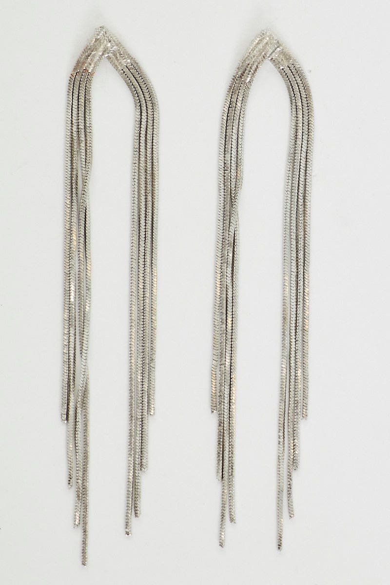Metallic Thread Drop Earrings